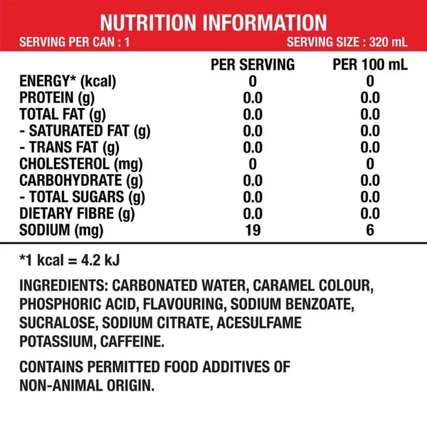 Coca Cola Zero Sugar Can 320ml 12 Pack - Zero Sugar No Calories Classic Coke Taste