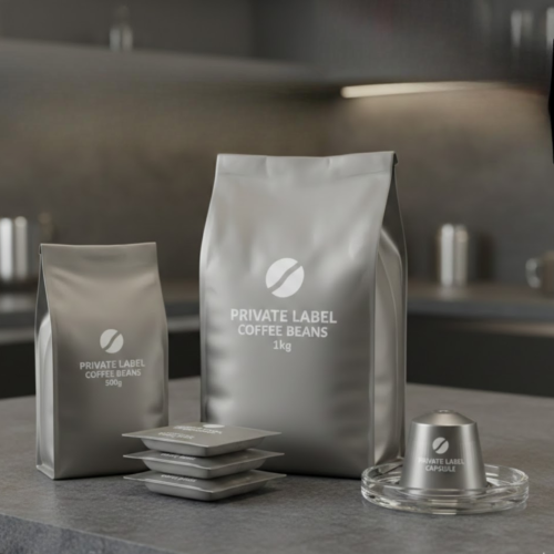 Made in Italy Private Label Coffee Beans 1kg Premium Whole Bean